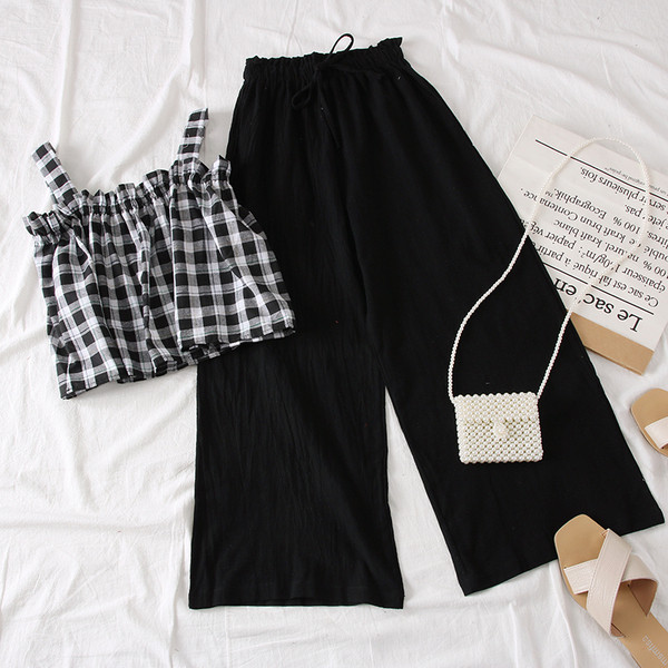 Modern női szett kétrészes felsőből és nadrágból