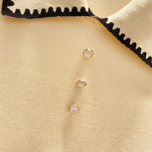 Női ruha rövid lótusz ujjú három színben