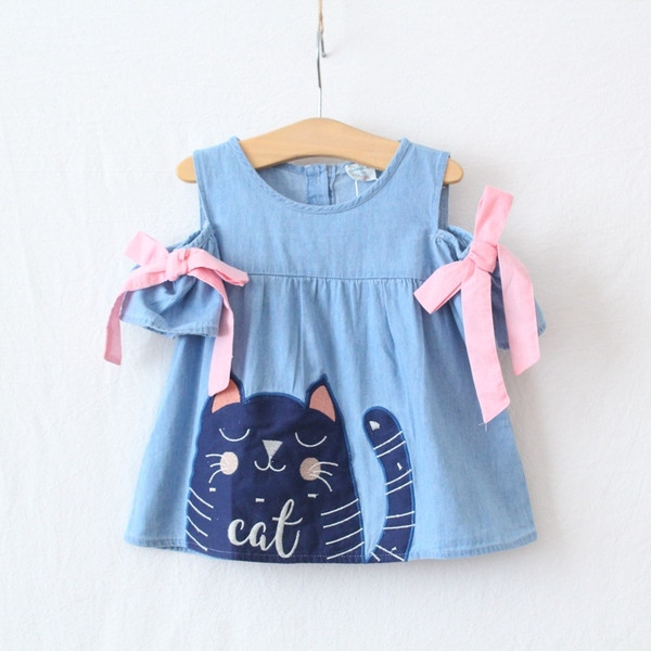 Rochie casual pentru copii in albastru pentru fete