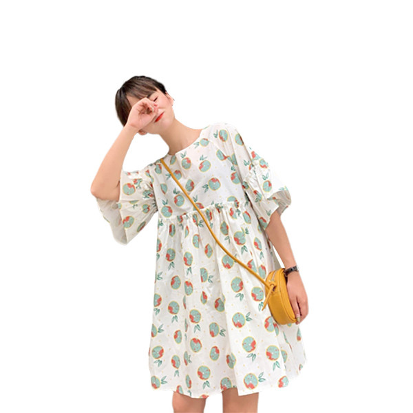 Rochie larga de dama cu imprimeu in doua culori