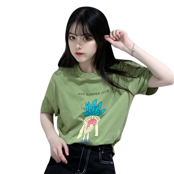 Női póló ananász rátéttel