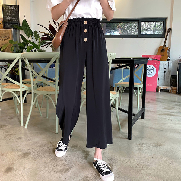 Női széles gombos nadrág két színben