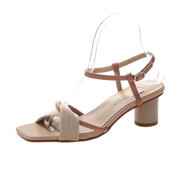 Sandale casual de damă cu toc în două culori