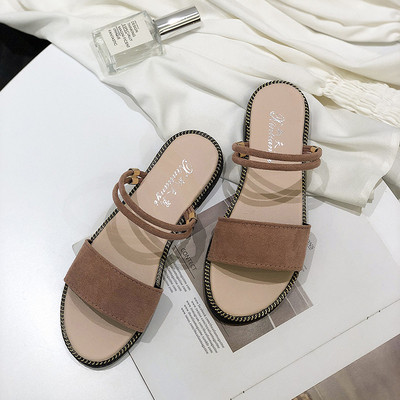 Női hétköznapi papucs három színben - szürke, fekete és bézs, lapos talppal