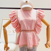 Stílusos női akasztófelső O-nyakkivágással, több színben