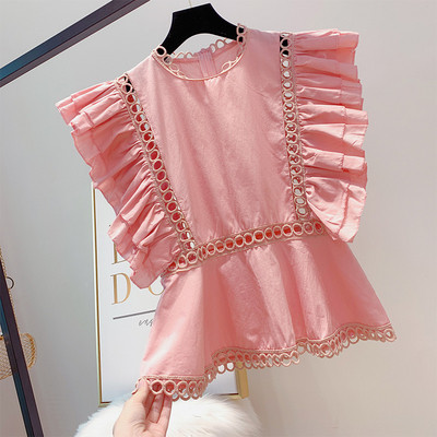 Stílusos női akasztófelső O-nyakkivágással, több színben