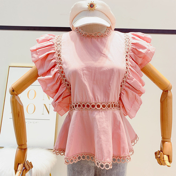 Stílusos női akasztófelső O-nyakkivágással, több színben