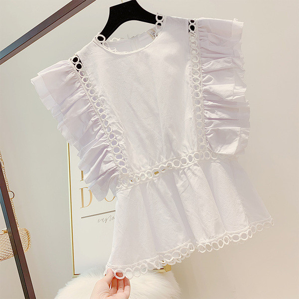 Stílusos női akasztófelső O-nyakkivágással, több színben