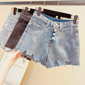 Női farmer rövidnadrág három színben