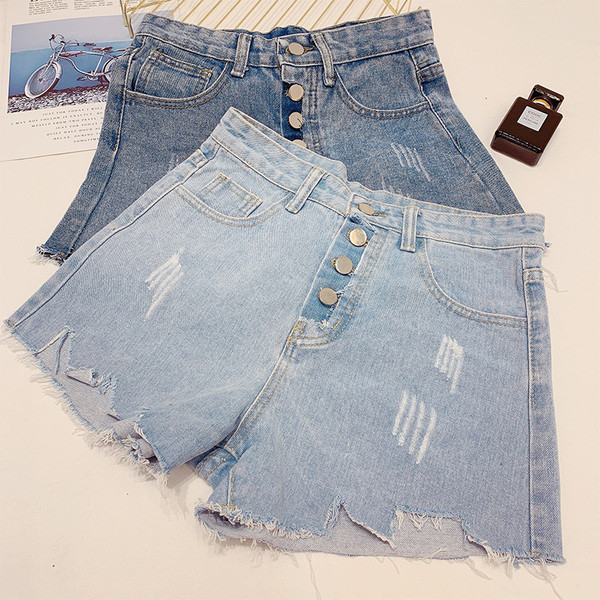 Női farmer rövidnadrág három színben