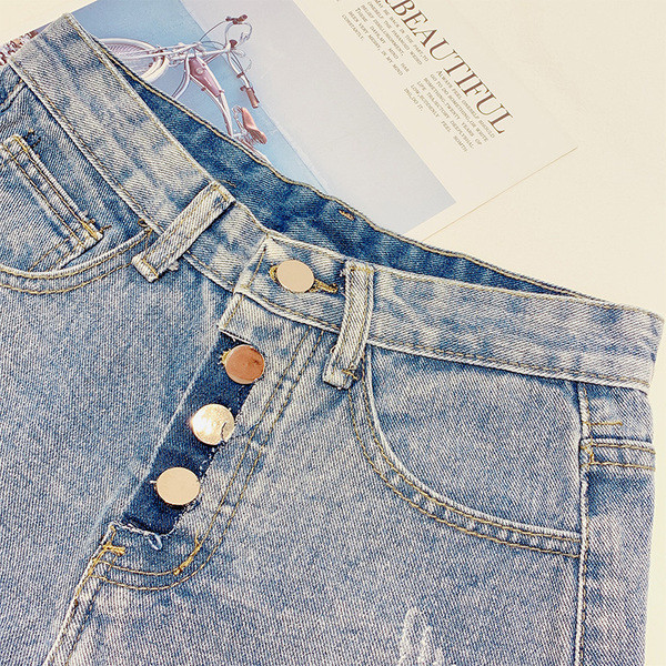 Női farmer rövidnadrág három színben