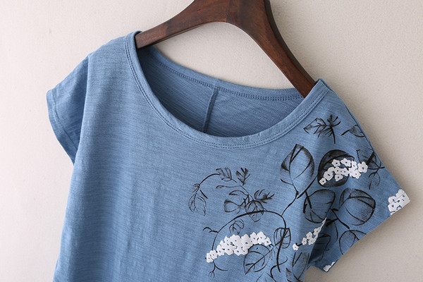 Alkalmi női póló rövid ujjal, négy színben