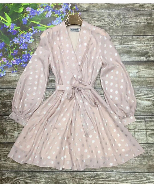 Stílusos női ruha pöttyökkel három színben