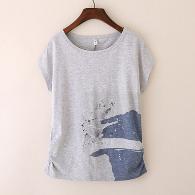 Alkalmi női blúz szürke és rózsaszín színben