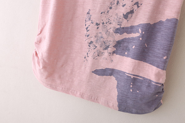 Alkalmi női blúz szürke és rózsaszín színben