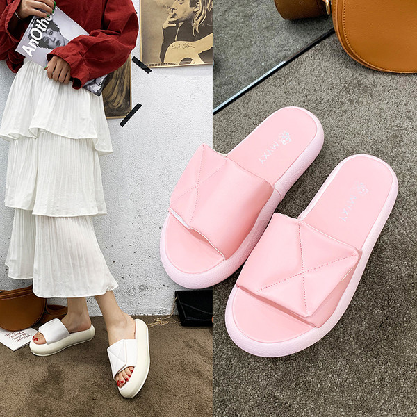 Modern női papucs vastag talppal, három színben