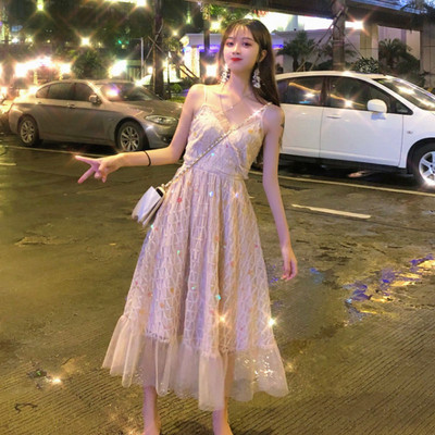 Fényes tüll női ruha