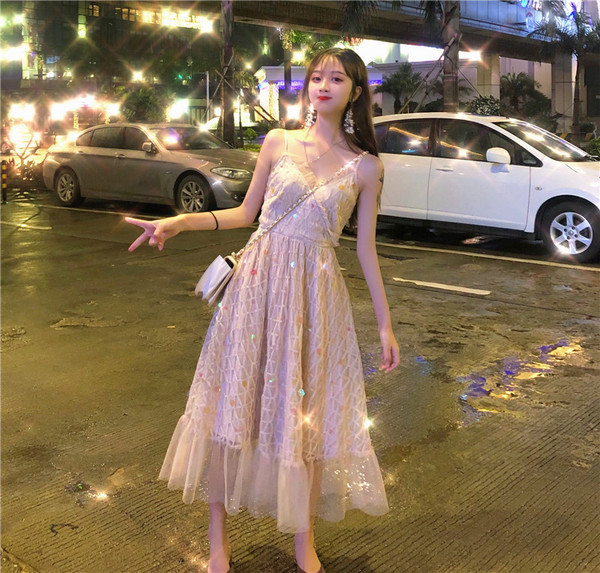 Fényes tüll női ruha