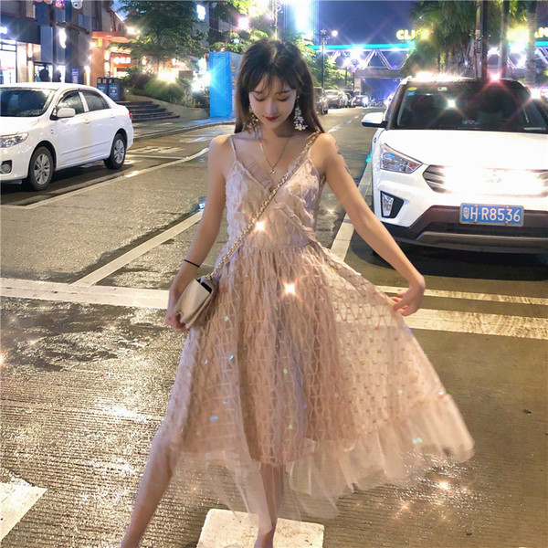 Fényes tüll női ruha