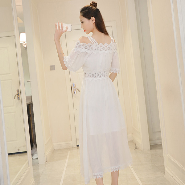 Nyári női ruha fehér és fekete színben