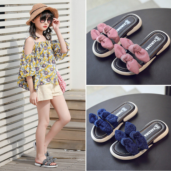 Modern gyerekpapucs három színben - lányoknak