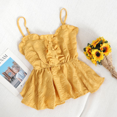 Modern női felső, vékony pántokkal és gombokkal, többféle színben