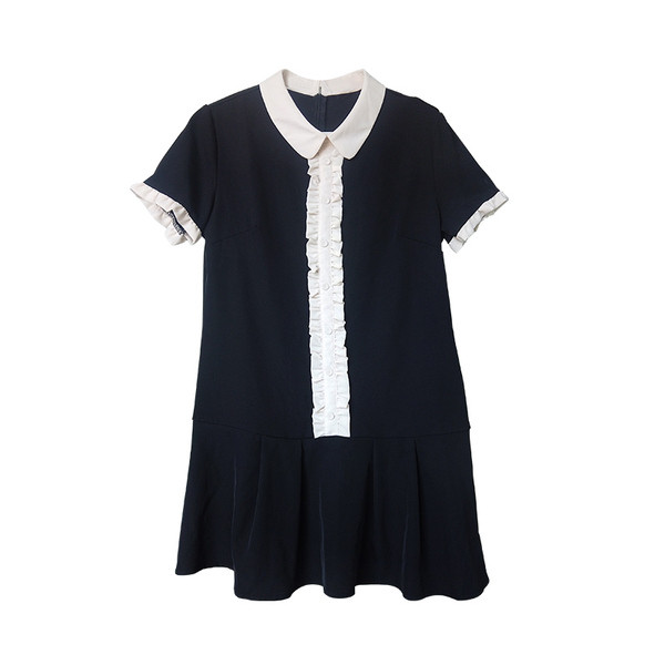 Rochie casual de dama cu maneci scurte de culoare neagra