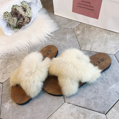 Modern női papucs pehely és lapos talppal, négy színben