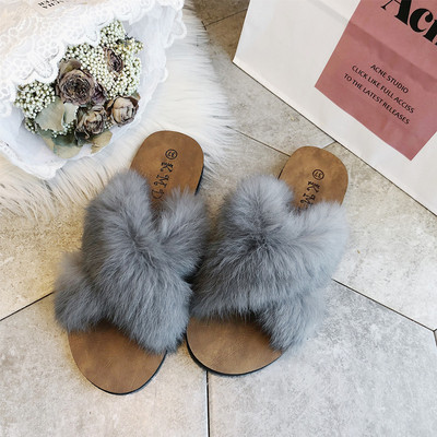 Modern női papucs pehely és lapos talppal, négy színben