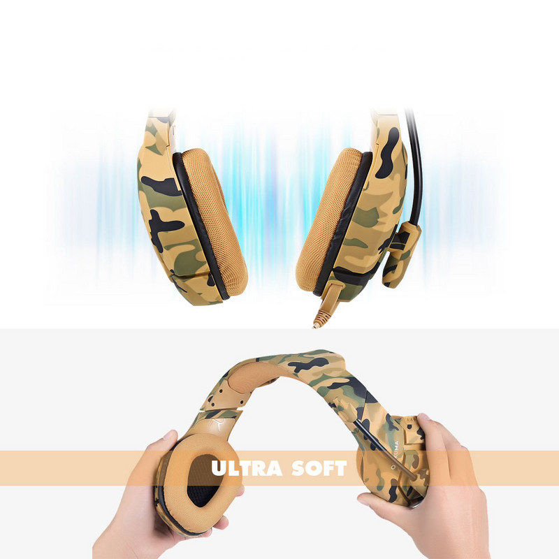 Геймърски слушалки ONIKUMA K1 B с микрофон - камуфлажни