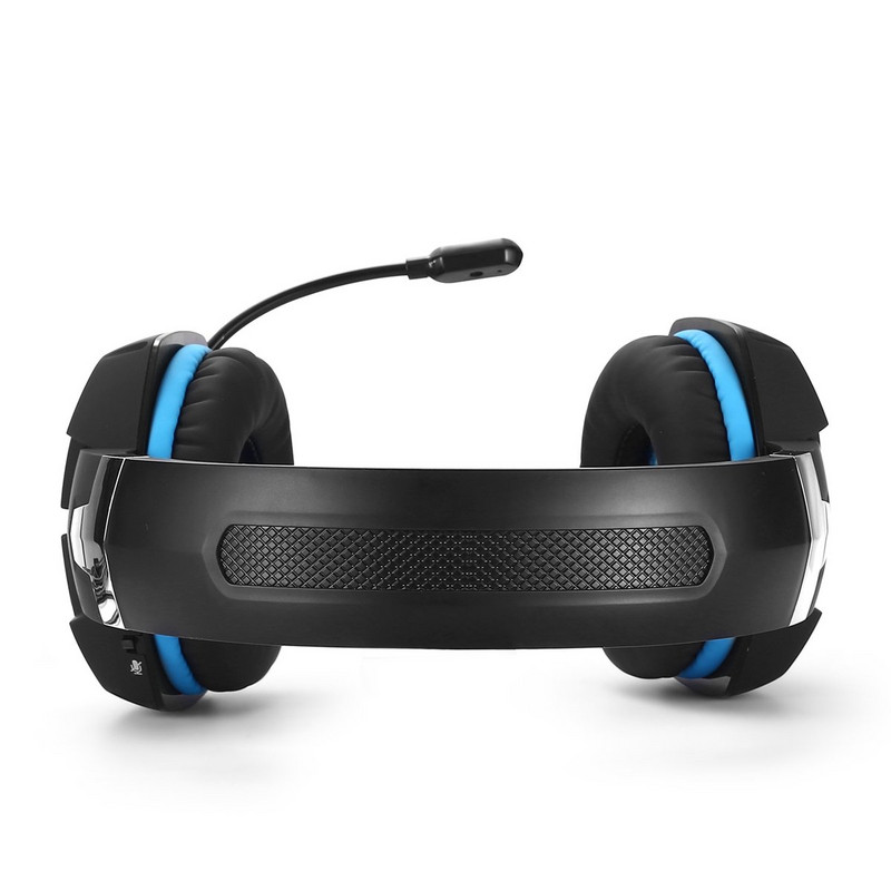 Геймърски слушалки Kotion Each G1000 - с микрофон и LED светлини  в син цвят