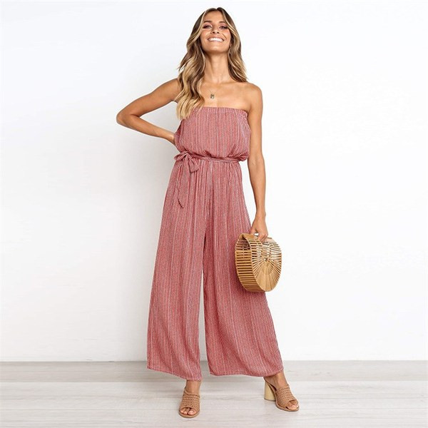 Aktuális női overál fekete és rózsaszín színben