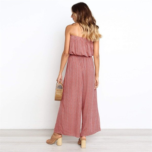 Aktuális női overál fekete és rózsaszín színben