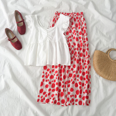 Női felső és széles nadrág szett