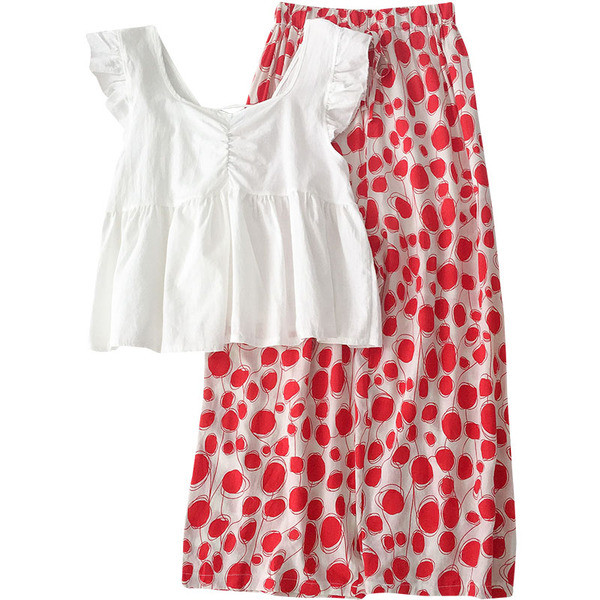 Női felső és széles nadrág szett