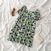 Női alkalmi ruha virágmintás két színben