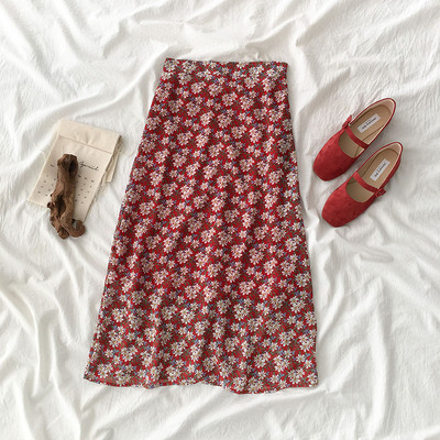 Virágmintás hosszú női szoknya