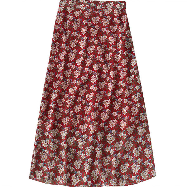 Virágmintás hosszú női szoknya