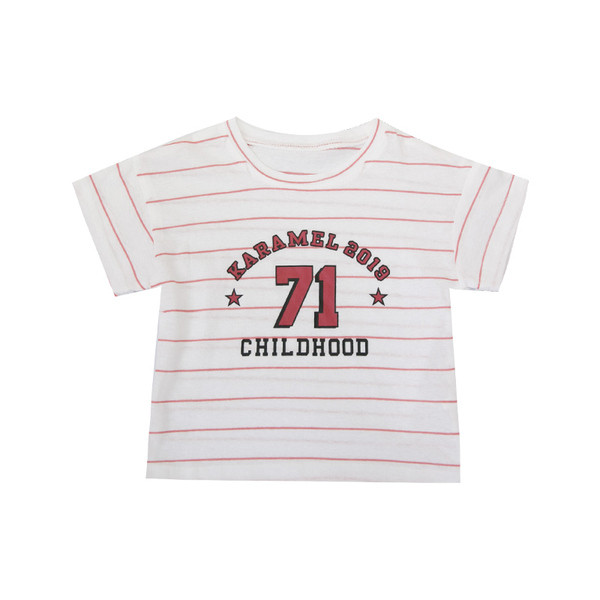 Lezser csíkos gyerek póló fehér színben fiúknak