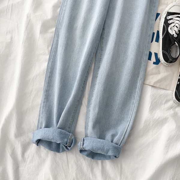 Női alkalmi széles farmernadrág