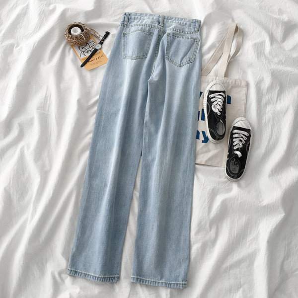 Női alkalmi széles farmernadrág