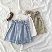 Alkalmi rövidnadrág derékkötővel