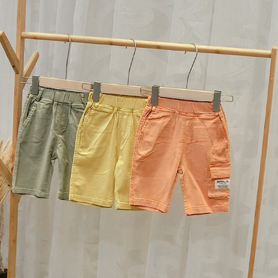 Ежедневни детски панталони в зелен,жълт и оранжев цвят за момчета