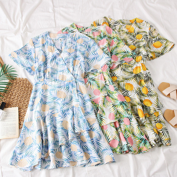 Színes aszimmetrikus női ruha három színben