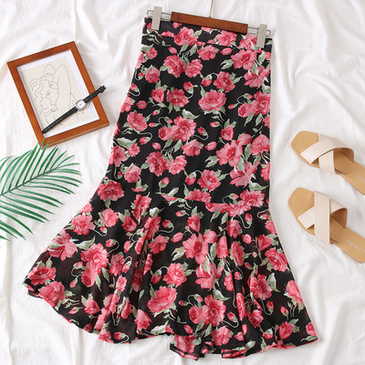 Új modell női szoknya virágos motívumokkal több színben