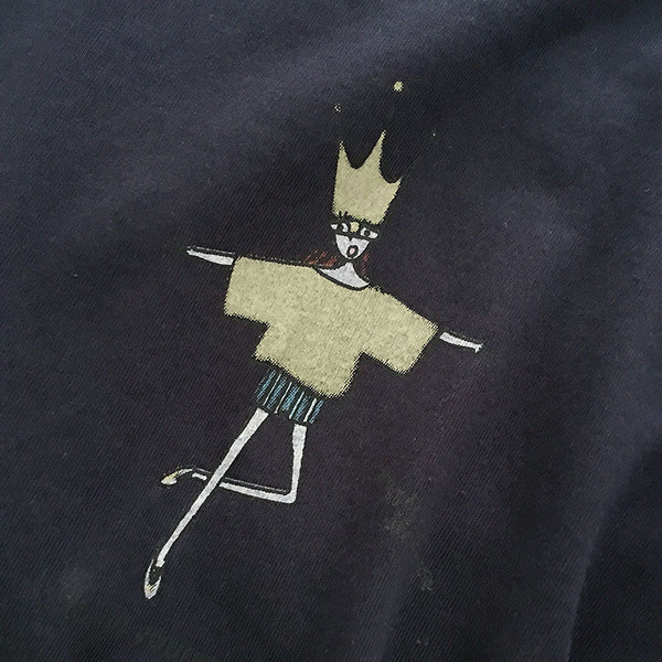 Tricou casual albastru cu imprimeu