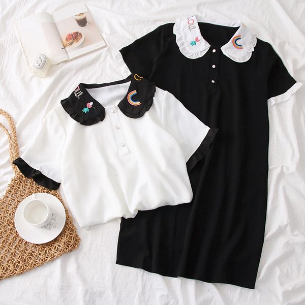 Alkalmi női ruha gombokkal, négy színben