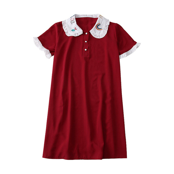 Alkalmi női ruha gombokkal, négy színben