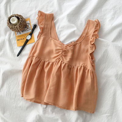 Rövid, hátul megkötős felső négy színben