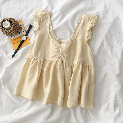 Rövid, hátul megkötős felső négy színben